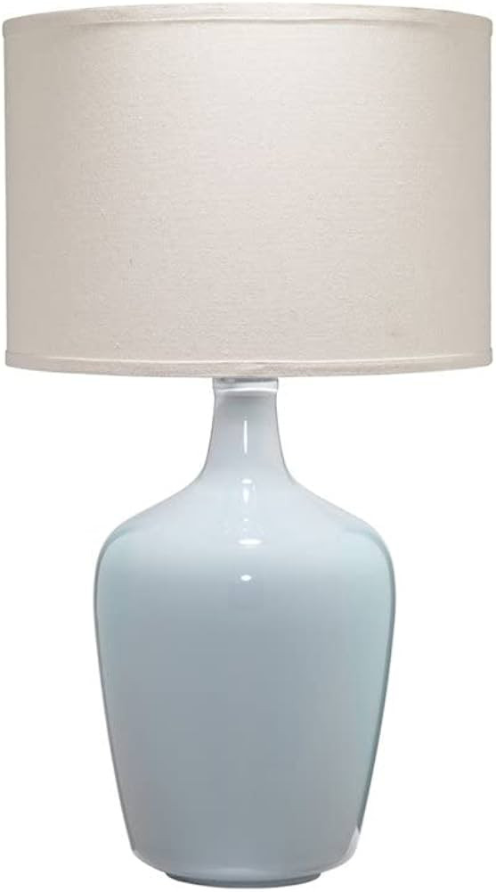 Eden Home 29.25" Transitional Glass Plum Jar Table Lamp in Dove Gray Finish | Amazon (US)