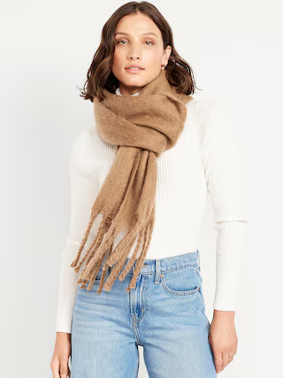 Brushed Fringed Scarf | Old Navy (US)