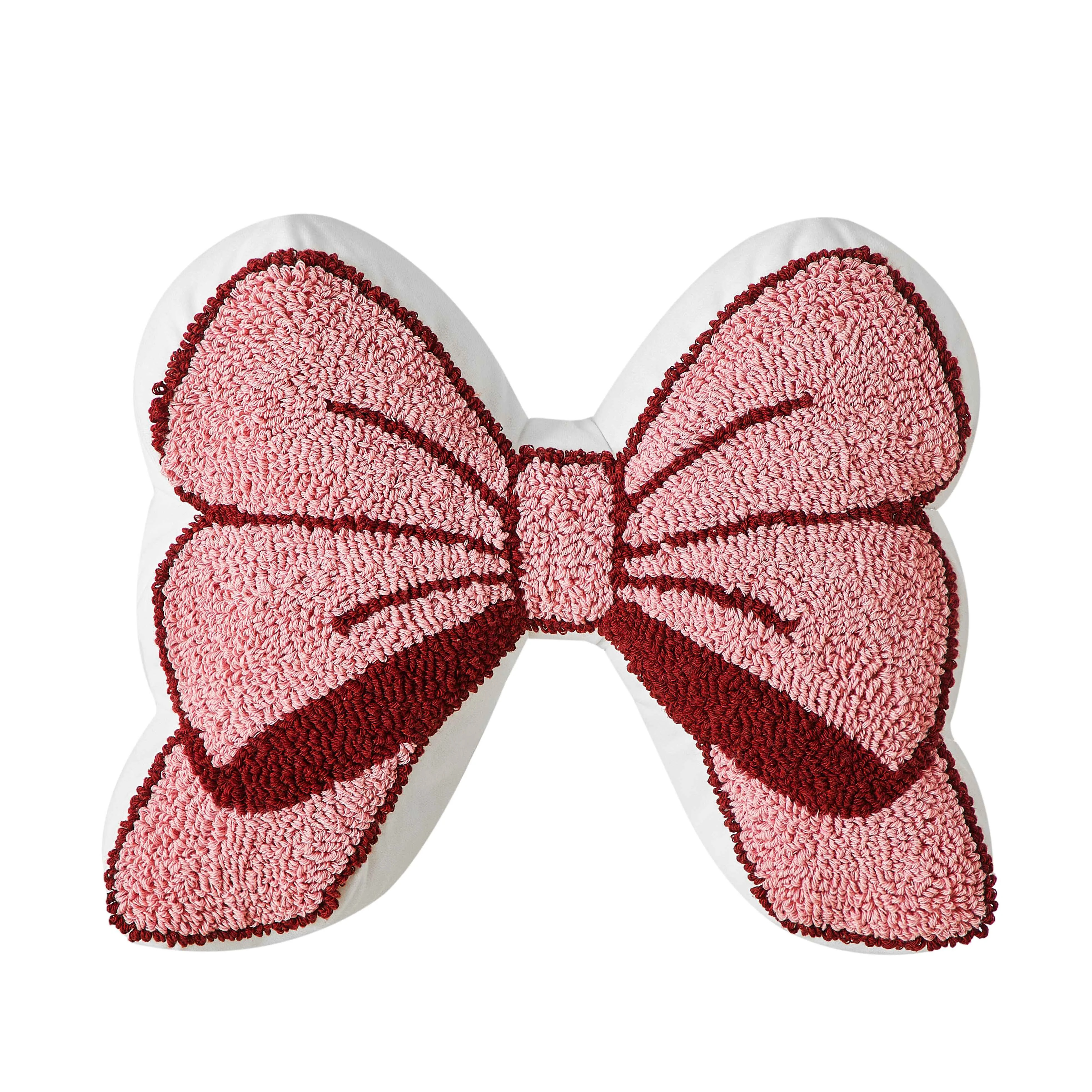 Mainstays 16" x 13" Shaped Decorative Throw Pillow Pink Bow Pillow for Teens/Adults | Walmart (US)