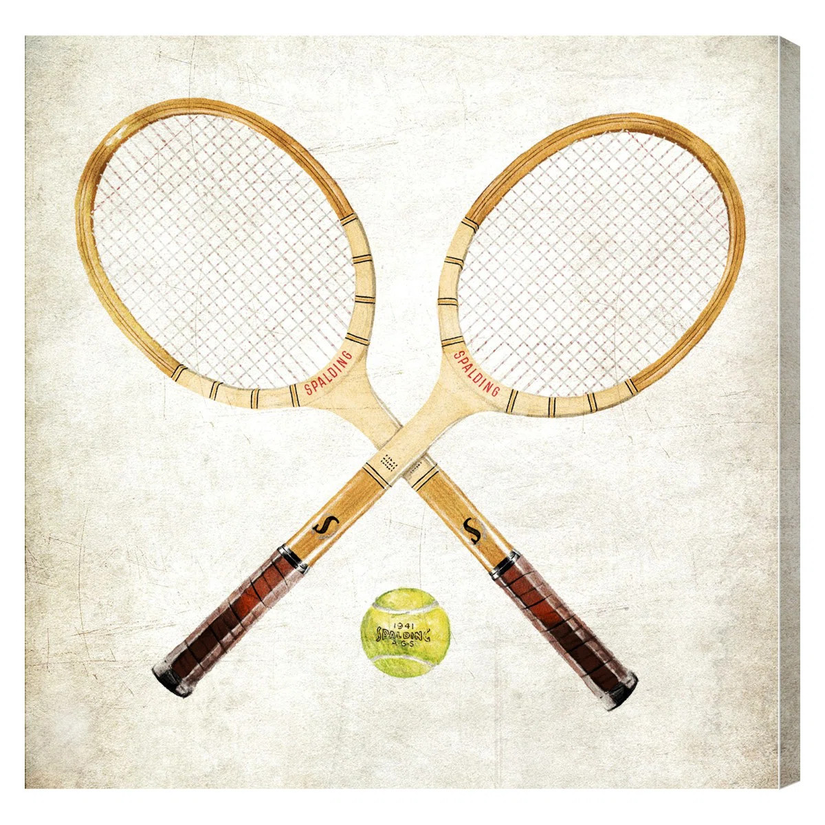 " Sports And Teams Vintage Rackets, Modern & Contemporary Brown " by Oliver Gal | Wayfair North America