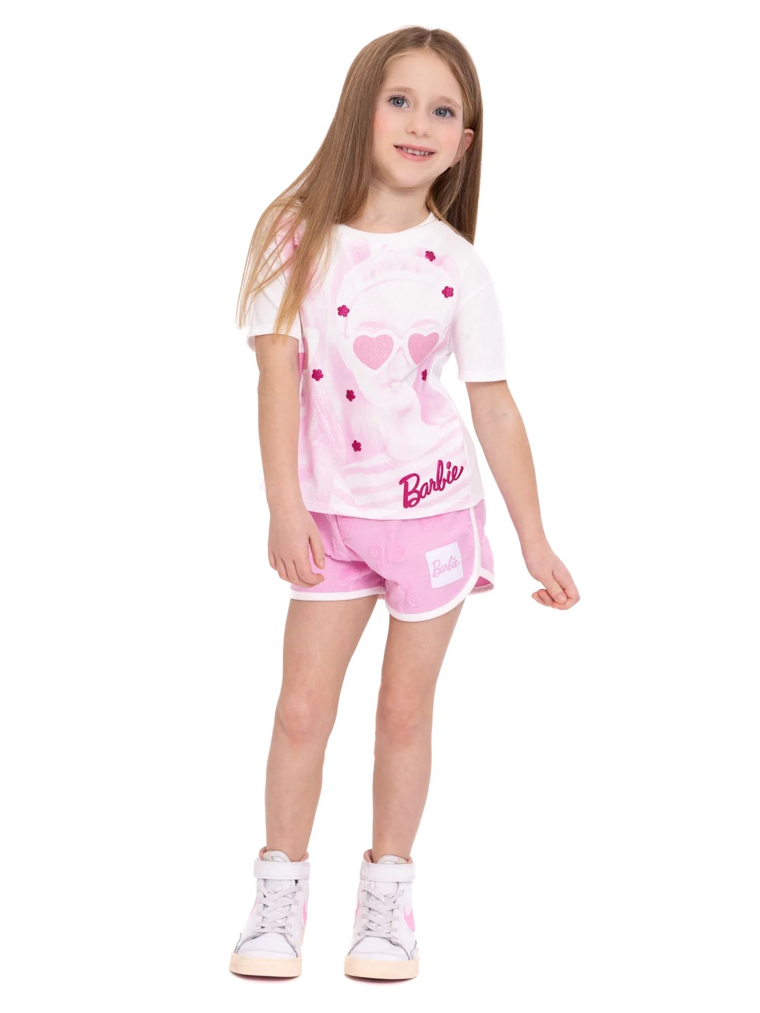 Barbie Toddler Girls T-Shirt and Shorts Set, 2-Piece, Sizes 2T-5T - Walmart.com | Walmart (US)