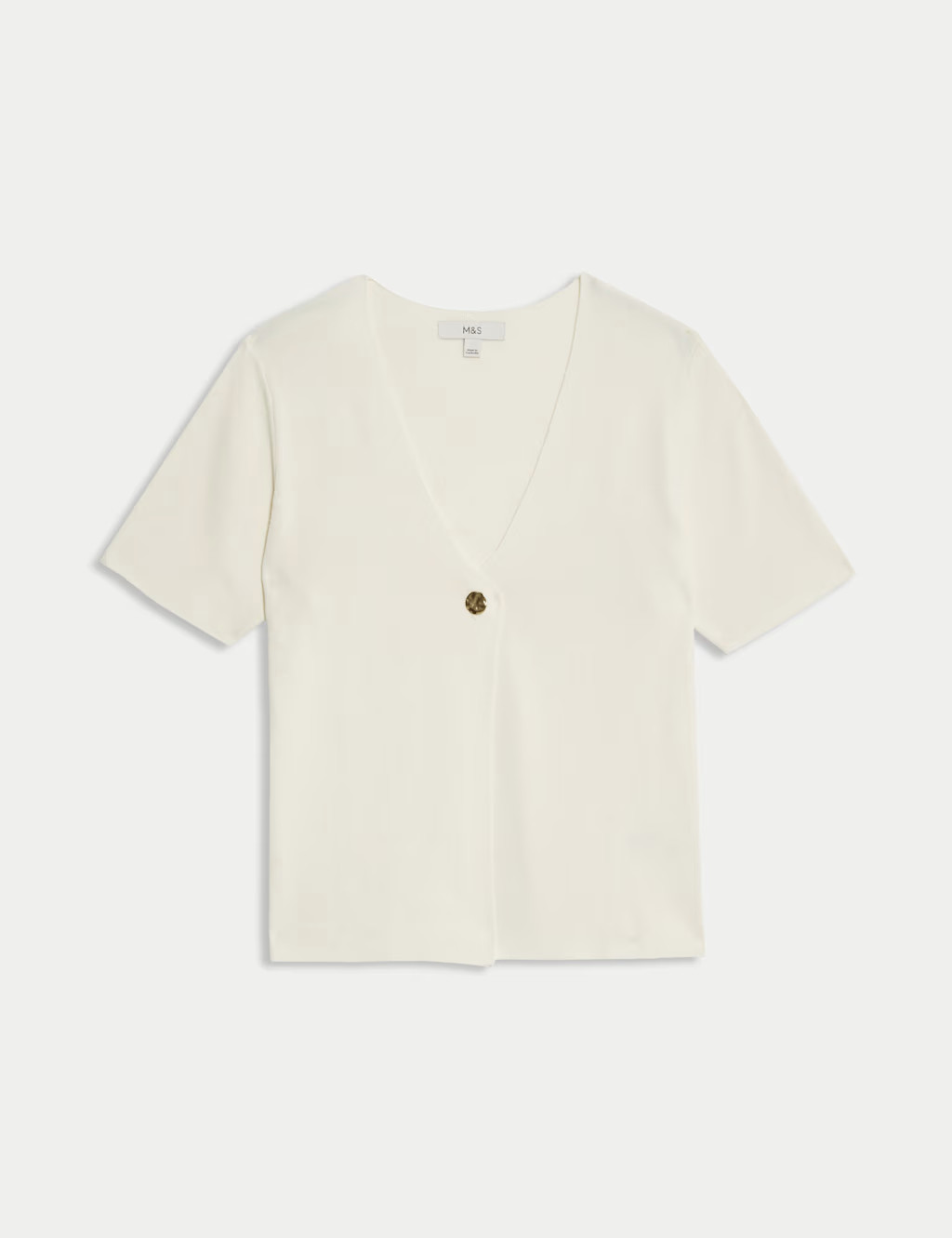 V-Neck Button Front Relaxed Cardigan | Marks & Spencer (UK)