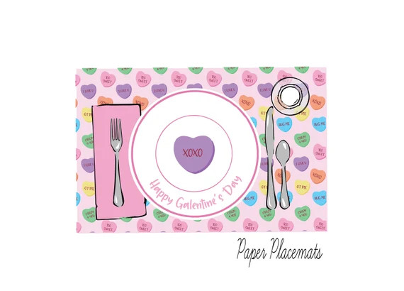 Galentines day party decor Galentine's Day placemats | Etsy | Etsy (US)