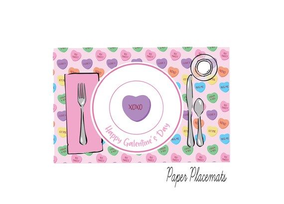 Galentines day party decor Galentine's Day placemats | Etsy | Etsy (US)
