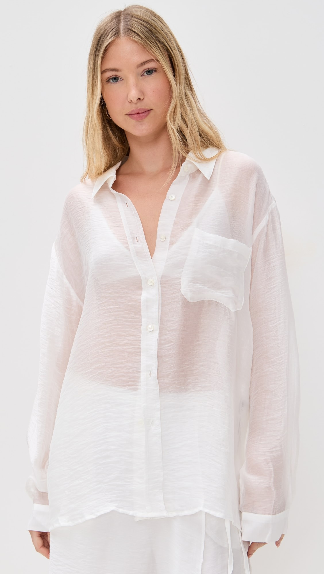 Textured Translucent Blouse | Shopbop