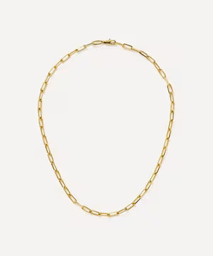 18ct Gold-Plated Classic Mini Paperclip Chain Necklace | Liberty London (UK)