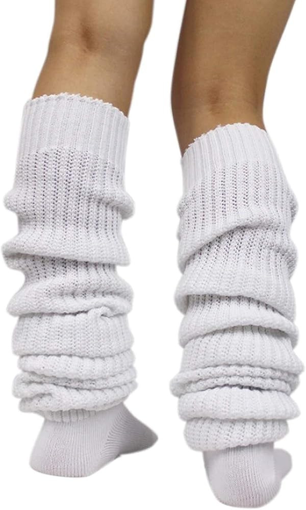 Women's Extra Knit Socks Japanese Style Loose Socks White Lolita Leg Warmer Bubble Slouch Socks | Amazon (US)
