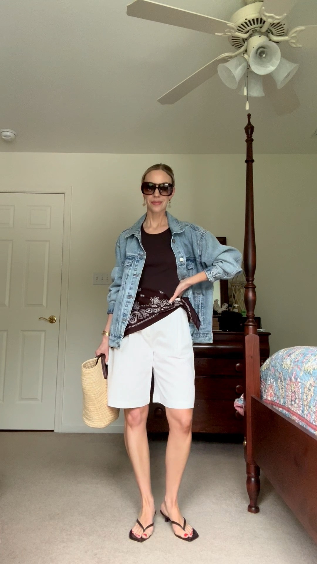 My bandana scarf from @Madewell is on sale under $25 - love how it looks tied at the waist with linen bermuda shorts

#LTKSaleAlert #LTKOver40 #LTKSeasonal