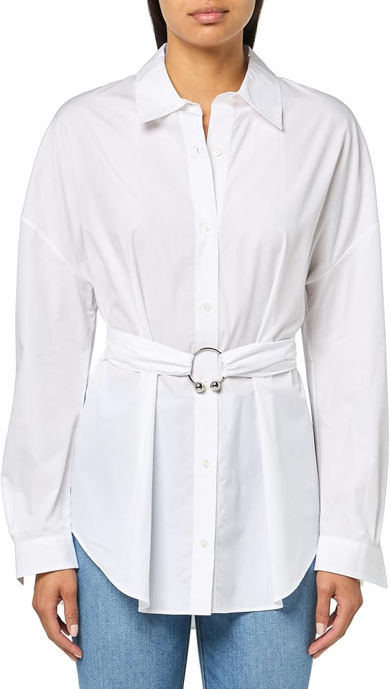 HUGO Women's Popelin Oversized Button Down Shirt | Amazon (US)