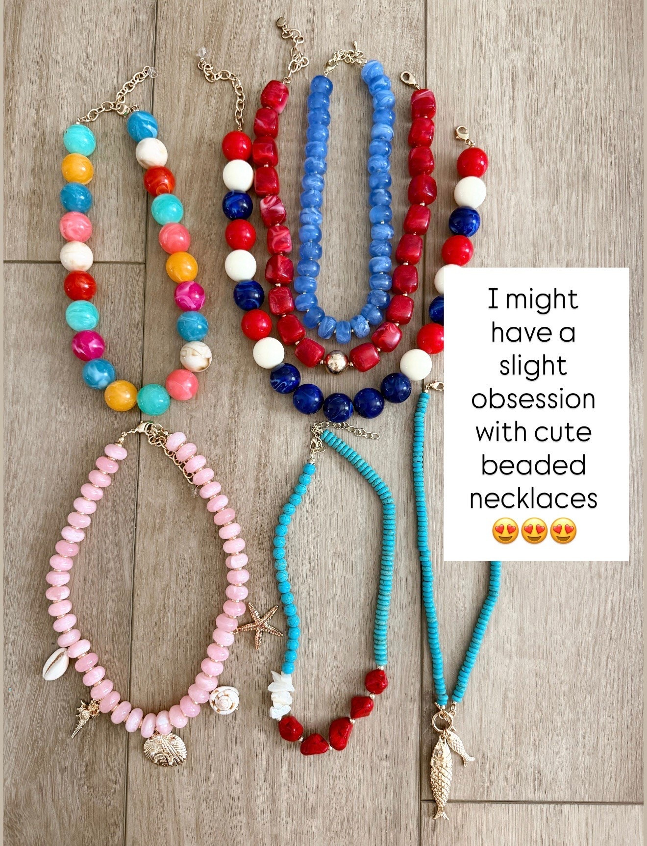 One of my favorite ways to elevate a simple outfit? A fun statement necklace! ✨ These Amazon beaded necklaces have completely transformed my summer wardrobe and add the perfect pop of color to everything from basic tees to dresses and swimsuits.

Whether you love classic red, white, and blue, bright colorful beads, coastal-inspired charms, or beachy turquoise styles, Amazon has so many cute options at amazing prices.

These necklaces instantly make an outfit look more styled and put together without spending a fortune. Bonus: they’re lightweight, fun, and perfect for vacation season! ☀️🐚🌊

✨ Colorful statement necklaces
✨ Coastal-inspired styles
✨ Red, white & blue patriotic options
✨ Beachy charm details
✨ Perfect for summer outfits & vacations

Sharing all of my favorites because these are the accessories I keep reaching for again and again! 💙

#AmazonFinds #AmazonFashion #StatementNecklace #BeadedNecklace #AmazonAccessories #SummerAccessories #CoastalStyle #BeachyStyle #ColorfulJewelry #VacationStyle #ResortWear #AmazonMustHaves #FashionAccessories #SummerFashion #PatrioticStyle #JewelryLover #AmazonFavorites #AffordableFashion #AccessoryFinds #SummerStyle

#LTKootd