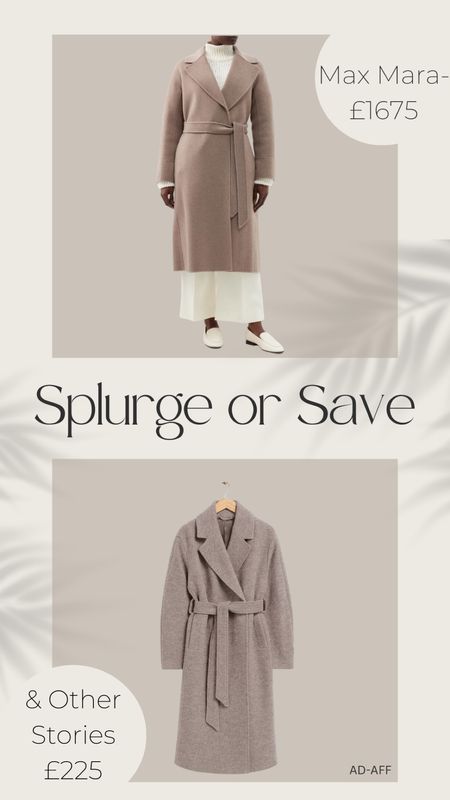 Splurge or Save 🩶
Beige wrap coat 🤍

#LTKsalealert #LTKSeasonal #LTKstyletip