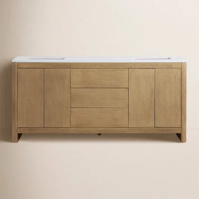 Raye 72" Double Bathroom Vanity Set with Quartz Top | Wayfair North America