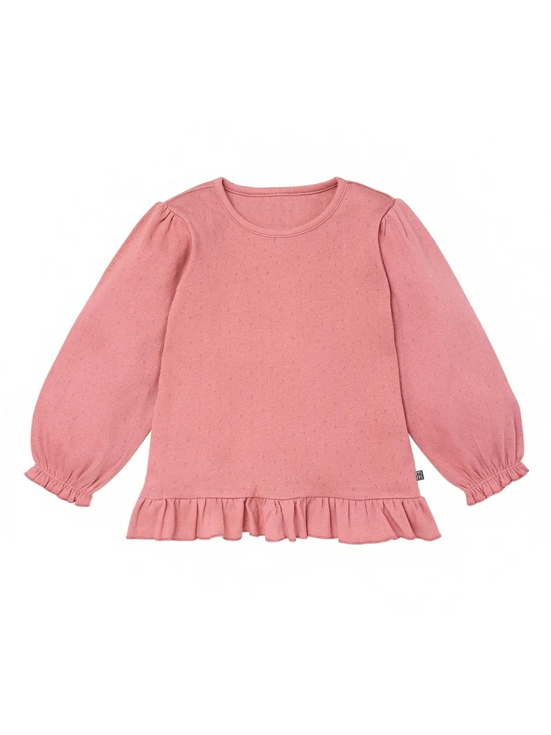 Modern Moments by Gerber Toddler Girl Balloon Sleeves Hem Top, Sizes 12 Months - 5T | Walmart (US)