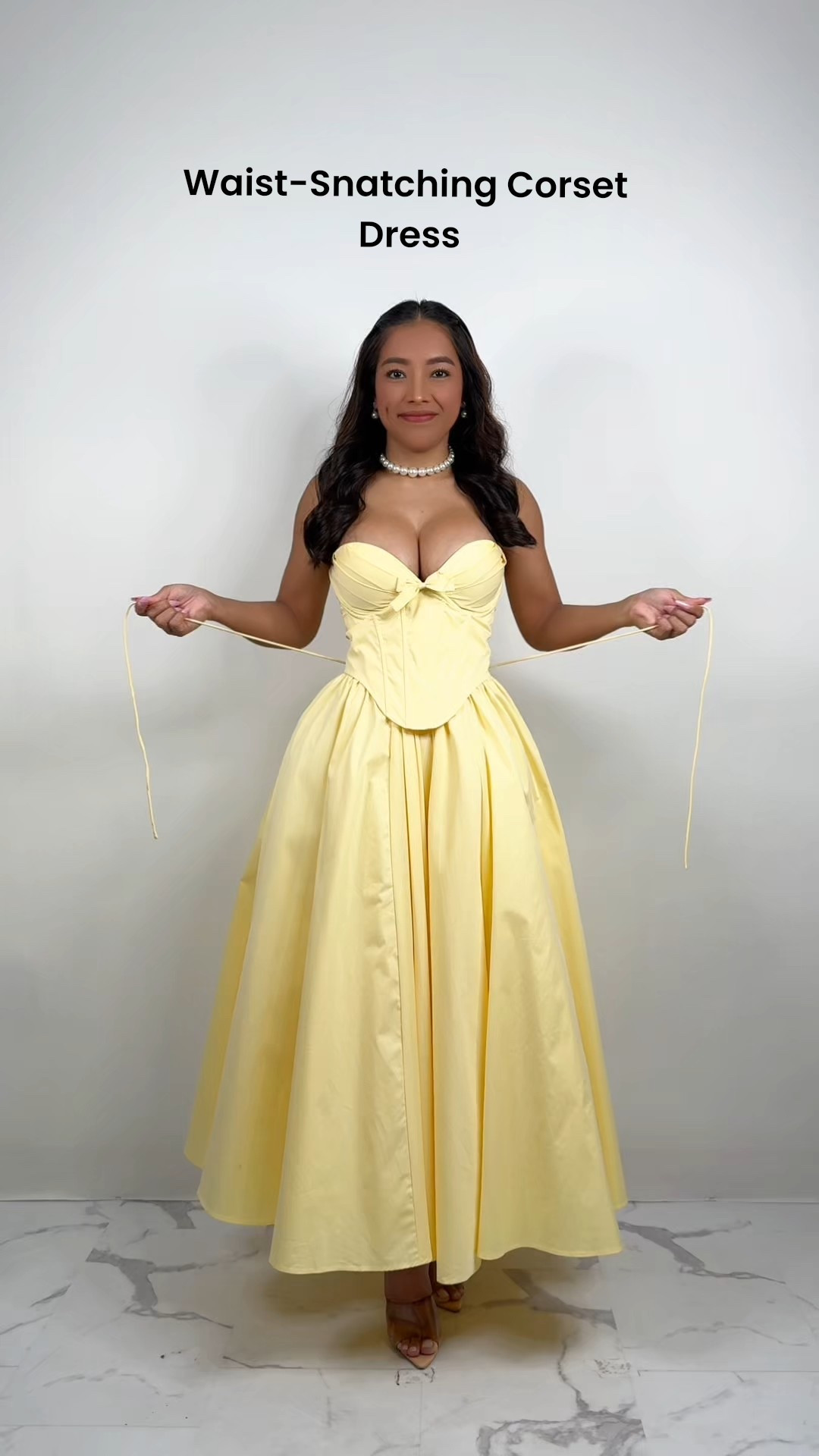 Waist-snatching corset dress! 
I’m 5’0 ft tall, 105lbs wearing size Small. 

#LTKParties #LTKWedding #LTKPetite