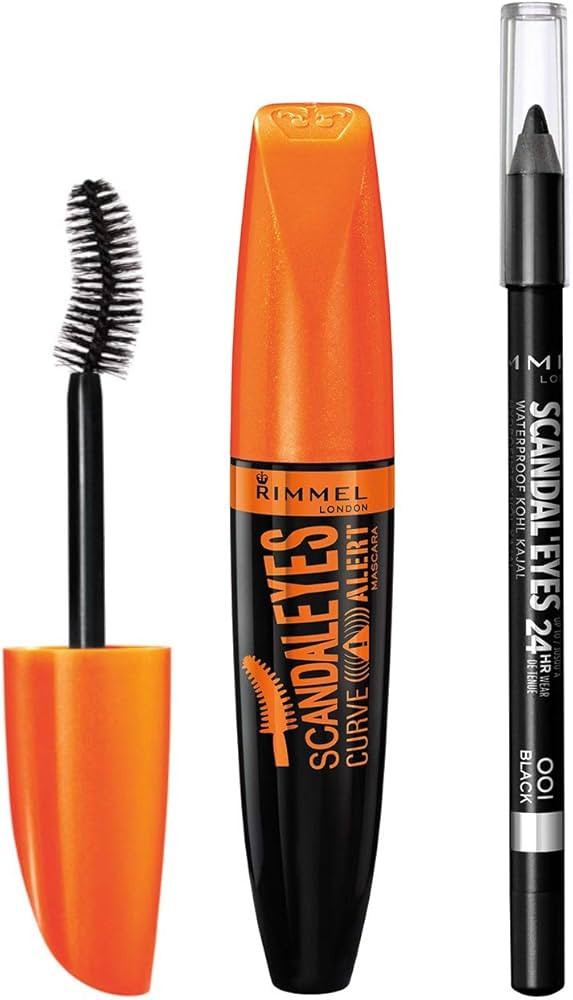 Rimmel ScandalEyes Curve Alert Mascara with ScandalEyes Waterproof Kohl Kajal Liner, 1 Set, Combo | Amazon (US)