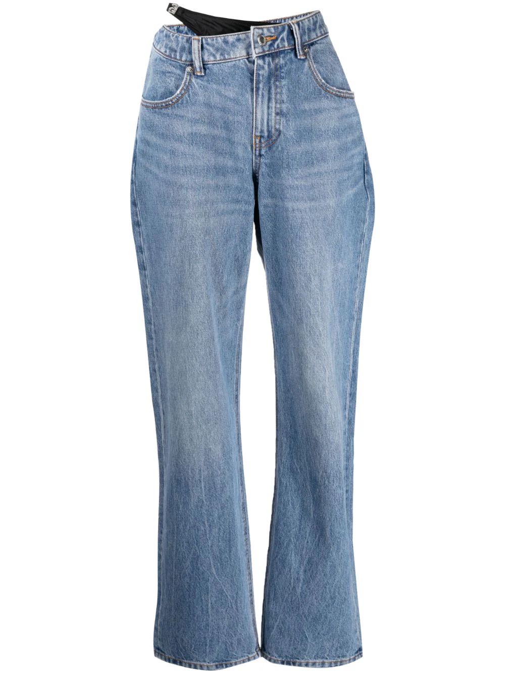 Alexander Wang bikini-layered Straight Jeans - Farfetch | Farfetch Global