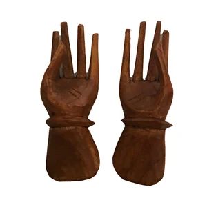 Set of 2 Wood Carved Miniature Hands - Wood Sculpture - Wooden Hands Sculpture - Fair Trade - Hom... | Etsy (US)