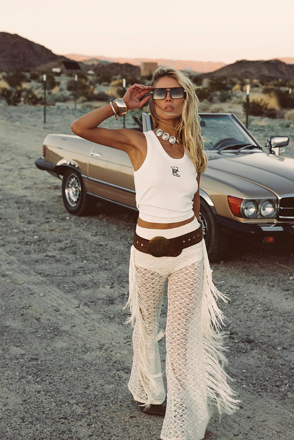 Happy Hour Cream Fringe Pants | 12th Tribe