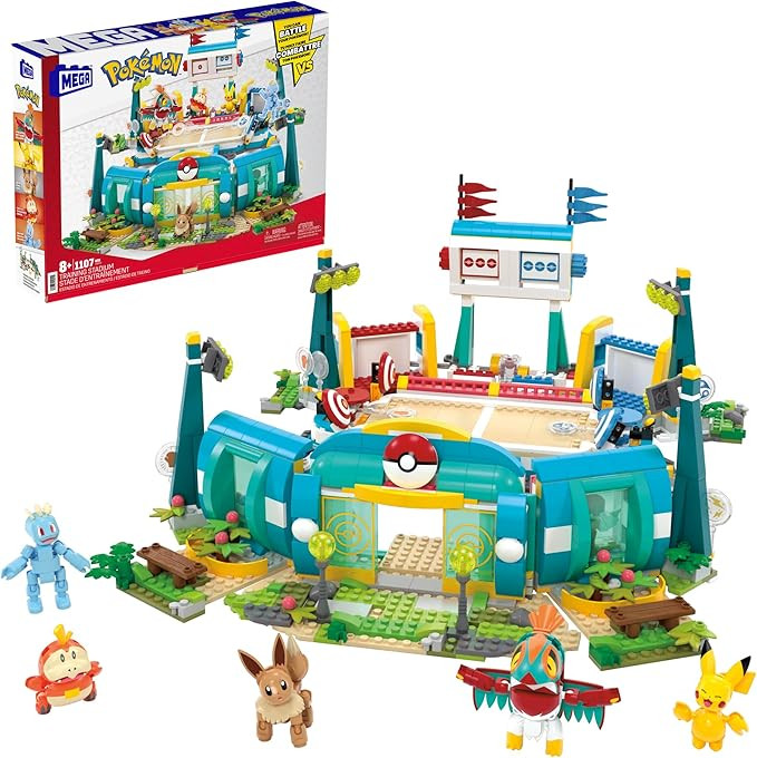 MEGA Pokémon Building Toys Set Training Stadium with 1101 Pieces, 5 Poseable Characters and Batt... | Amazon (US)