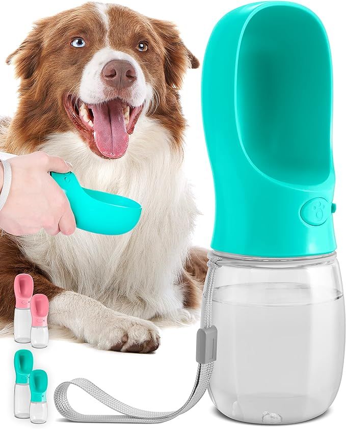MalsiPree Dog Water Bottle, Leak Proof Portable Puppy Water Dispenser with Drinking Feeder for Pe... | Amazon (US)