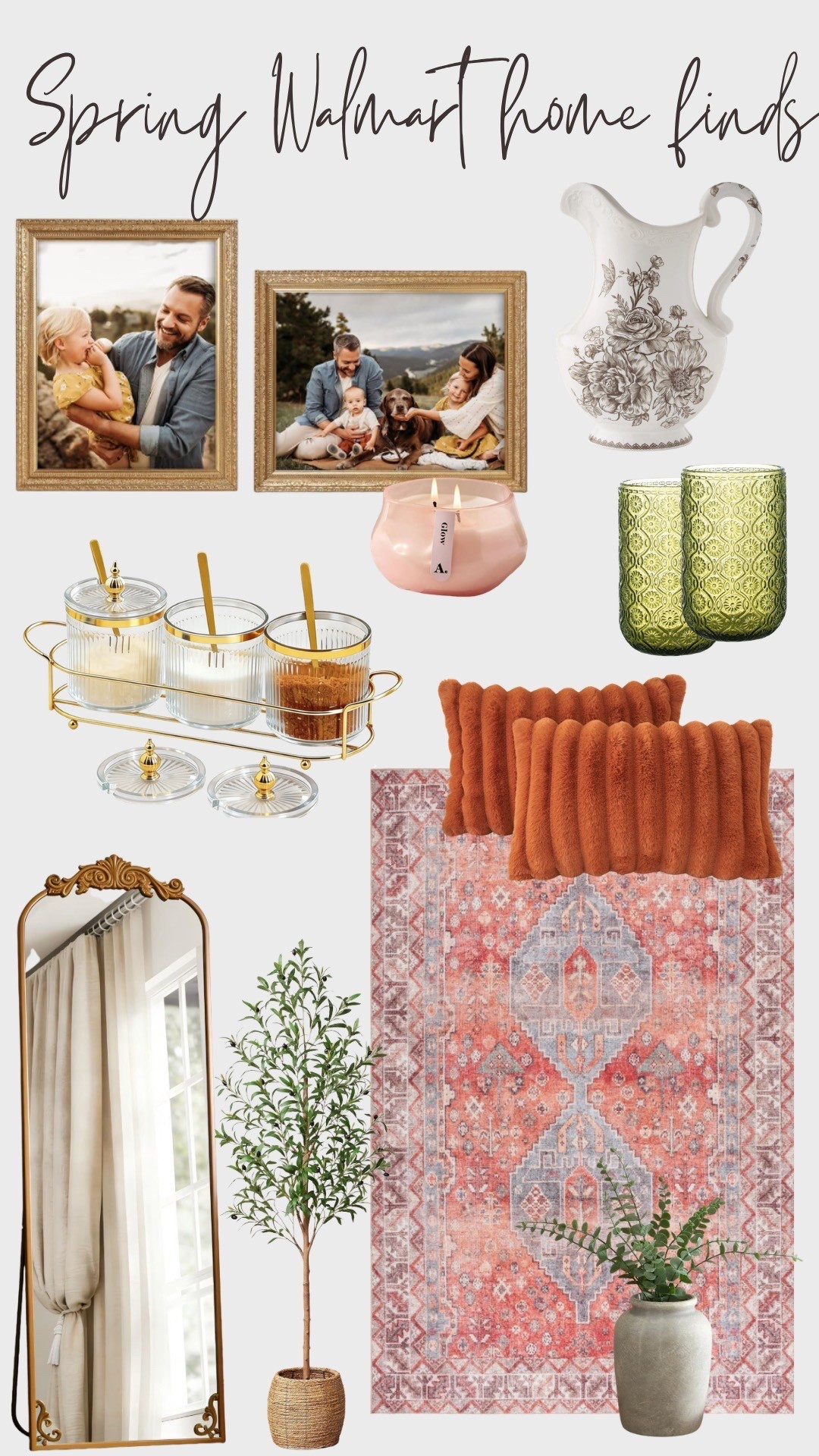 Walmart spring home finds that instantly make your home feel expensive 🌿

I’m in my “refresh everything but keep it affordable” era and Walmart understood the assignment.

✔️ warm, cozy textures
✔️ elevated neutrals + soft color
✔️ pieces that look designer without the price tag

The rug + pillows combo alone completely changes a space
And don’t even get me started on the gold frames + glass canisters… obsessed.

If your home has been feeling a little “meh” after winter… this is your sign.

Everything is linked here 👇🏼
(run before your favorites sell out because they will)

Walmart home decor, spring home refresh, affordable home finds, Walmart decor finds, neutral home decor, cozy home ideas