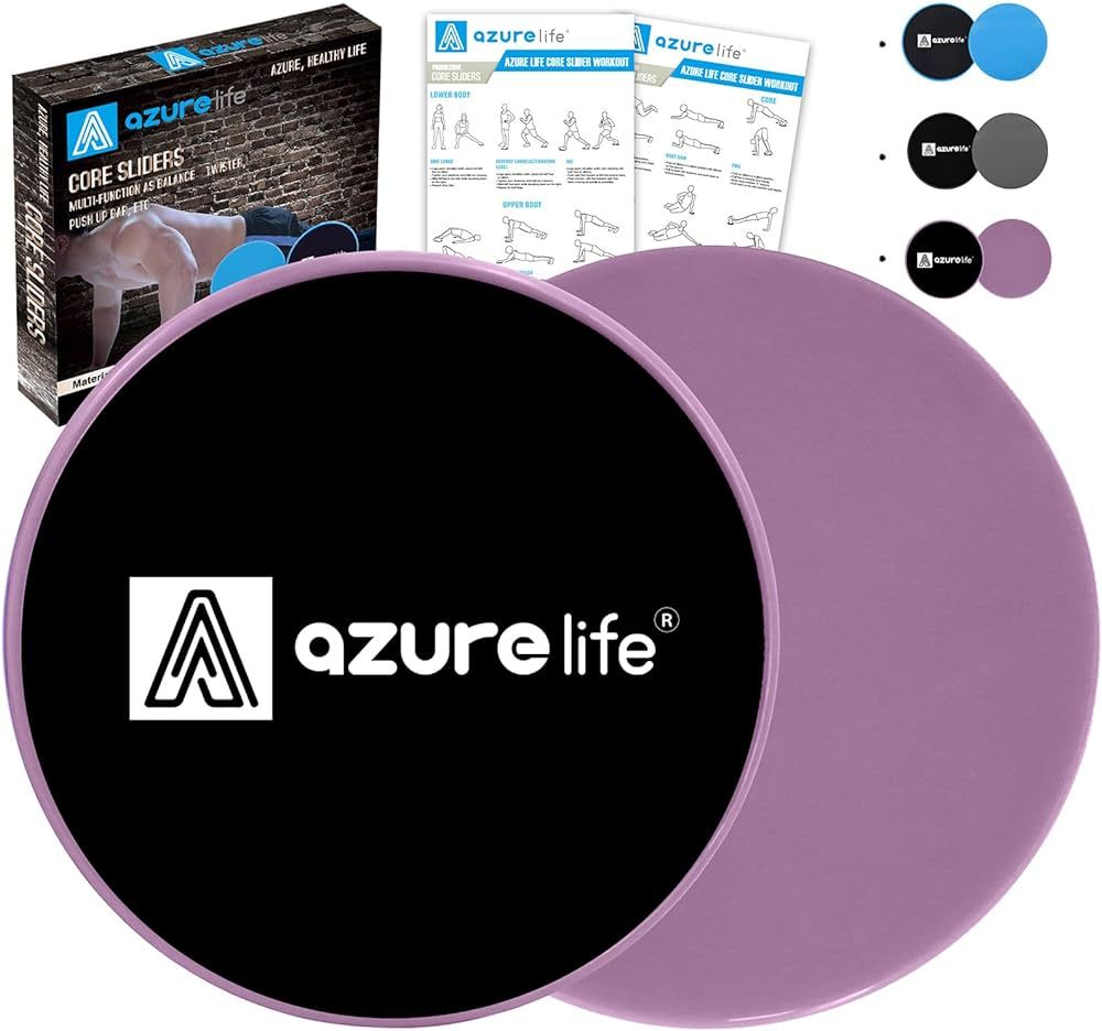 A AZURELIFE Exercise Core Sliders, Dual Sided Exercise Gliding Discs Use on Carpet or Hardwood Fl... | Amazon (US)