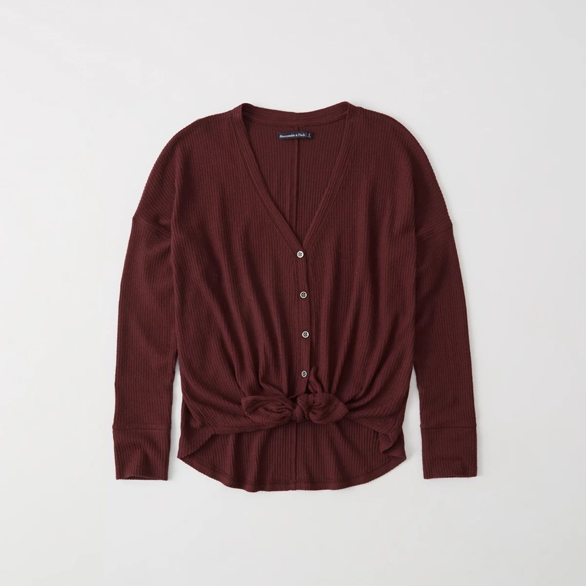 Tie-Front Button-Up Top | Abercrombie & Fitch US & UK