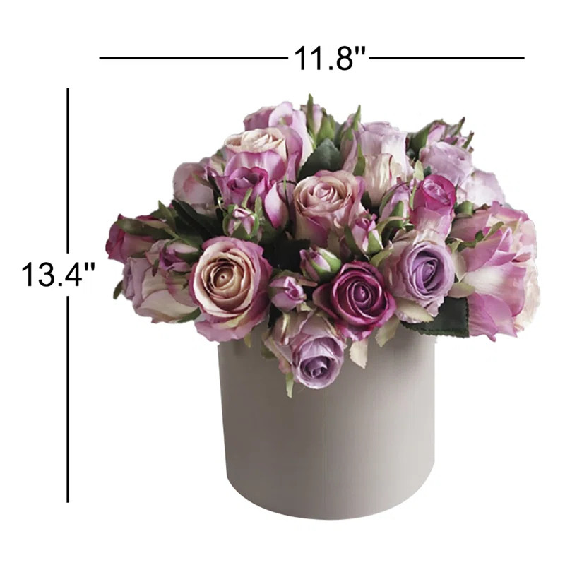 Rose Arrangement in Vase | Wayfair North America