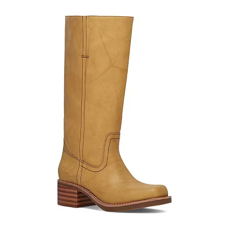 Frye and Co. Womens Miranda Stacked Heel Riding Boots, 8 Medium, Yellow | JCPenney