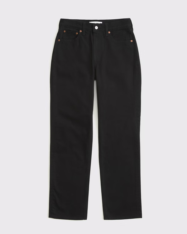 Curve Love High Rise Vintage Straight Jean | Abercrombie & Fitch (UK)