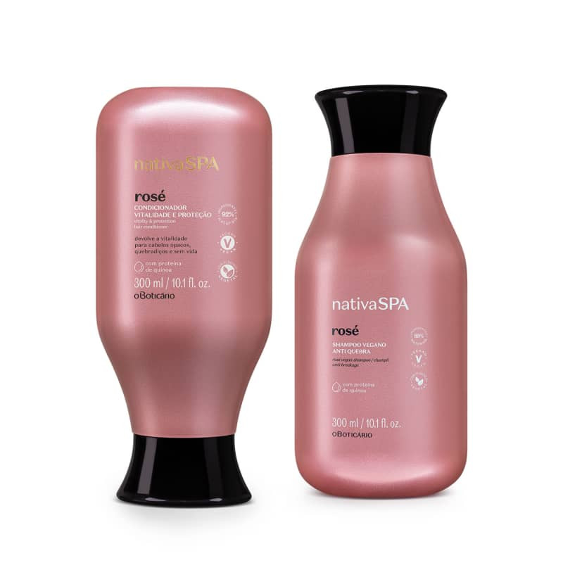 Combo Nativa SPA Rosé: Shampoo 300ml + Condicionador 300ml | oBoticario (BR)