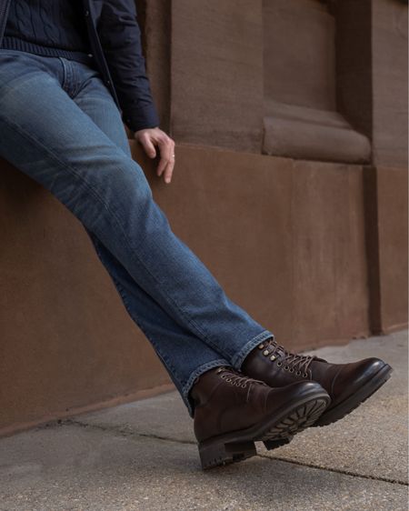 The best boots to wear with jeans this fall are by Polo Ralph Lauren  

#LTKmens #LTKover40 #LTKSeasonal