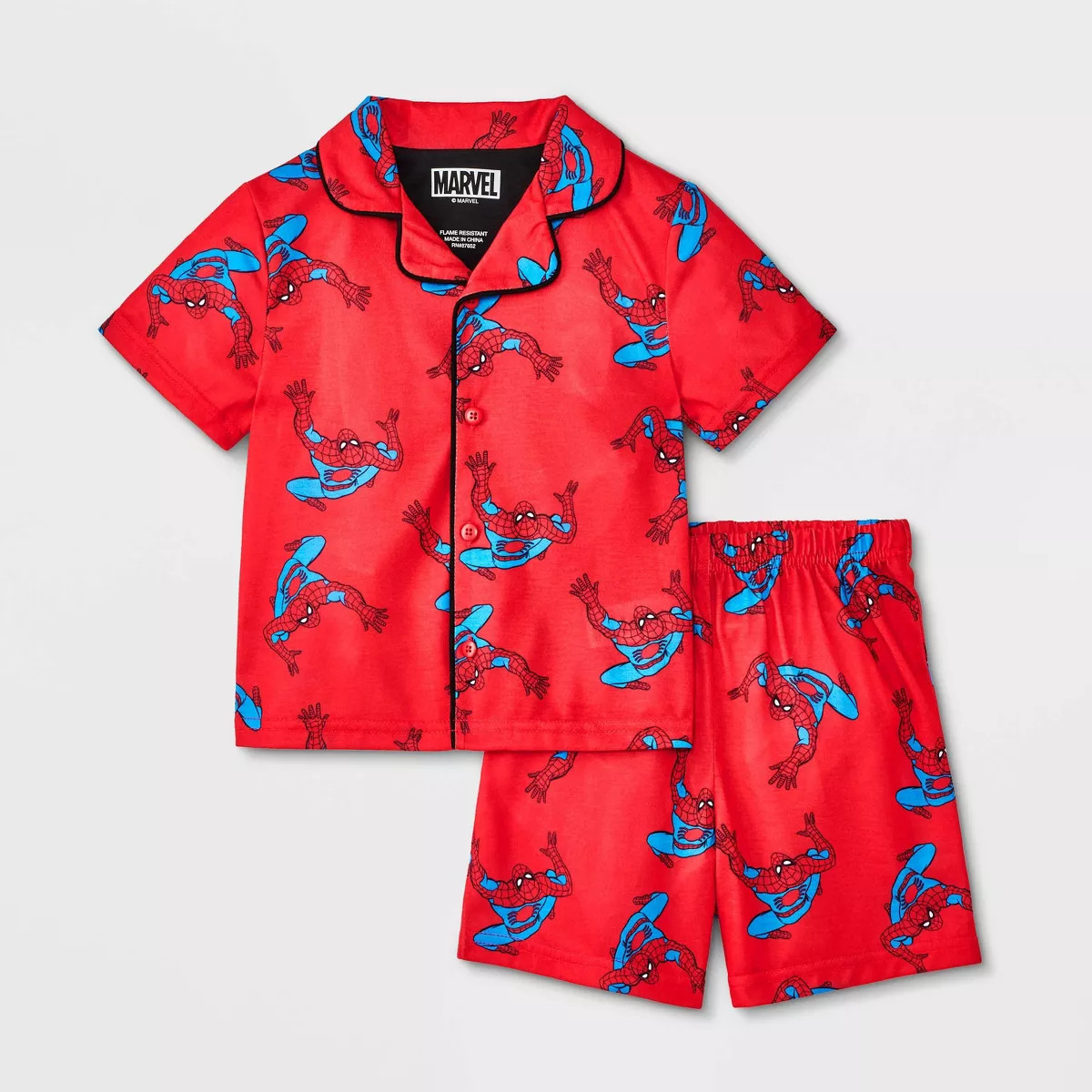 Toddler Boys' 2pc Spider-Man Coat Pajama Set - Red | Target