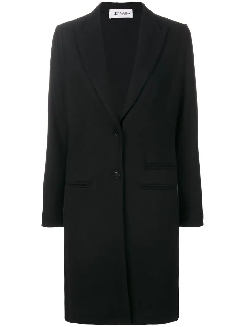 Barena - flared midi coat - women - Cotton/Nylon/Polyester/Wool - 42, Black, Cotton/Nylon/Polyester/Wool | FarFetch US