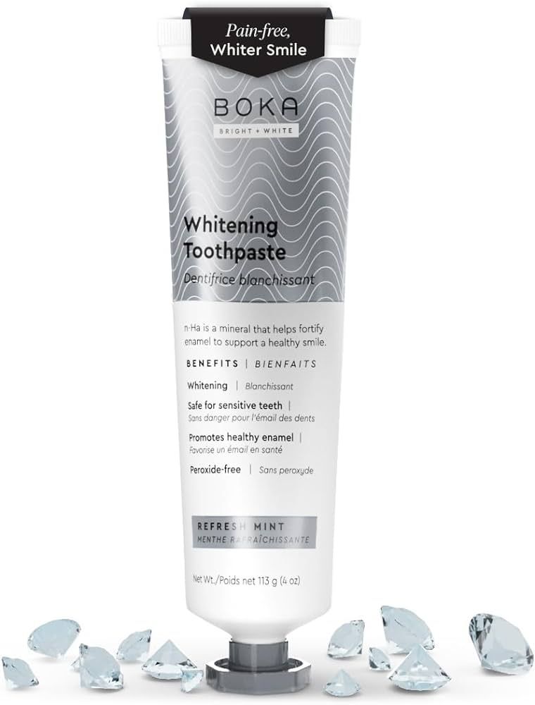 New! Boka Fluoride Free Toothpaste - Nano Hydroxyapatite, Remineralizing, Sensitive Teeth, Whiten... | Amazon (US)