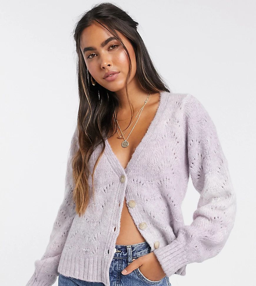Y.A.S knitted cardigan in marbled lilac-Purple | ASOS (Global)
