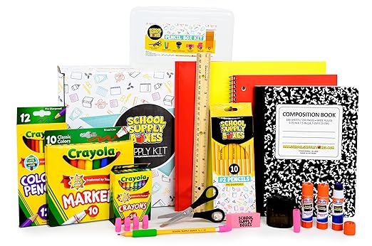 Back to School Supply Box Grades K-5 - School Supply Kit Back to School Essentials - 32 Pieces | Amazon (US)