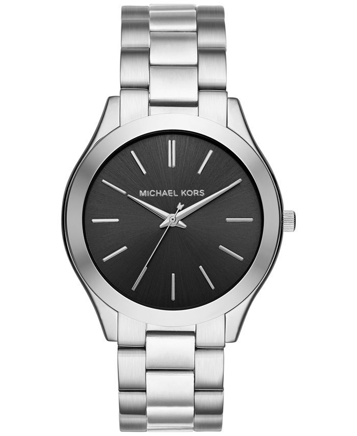 Michael Kors Unisex Slim Runway Stainless Steel Bracelet Watch 44mm, Created for Macy's & Reviews... | Macys (US)