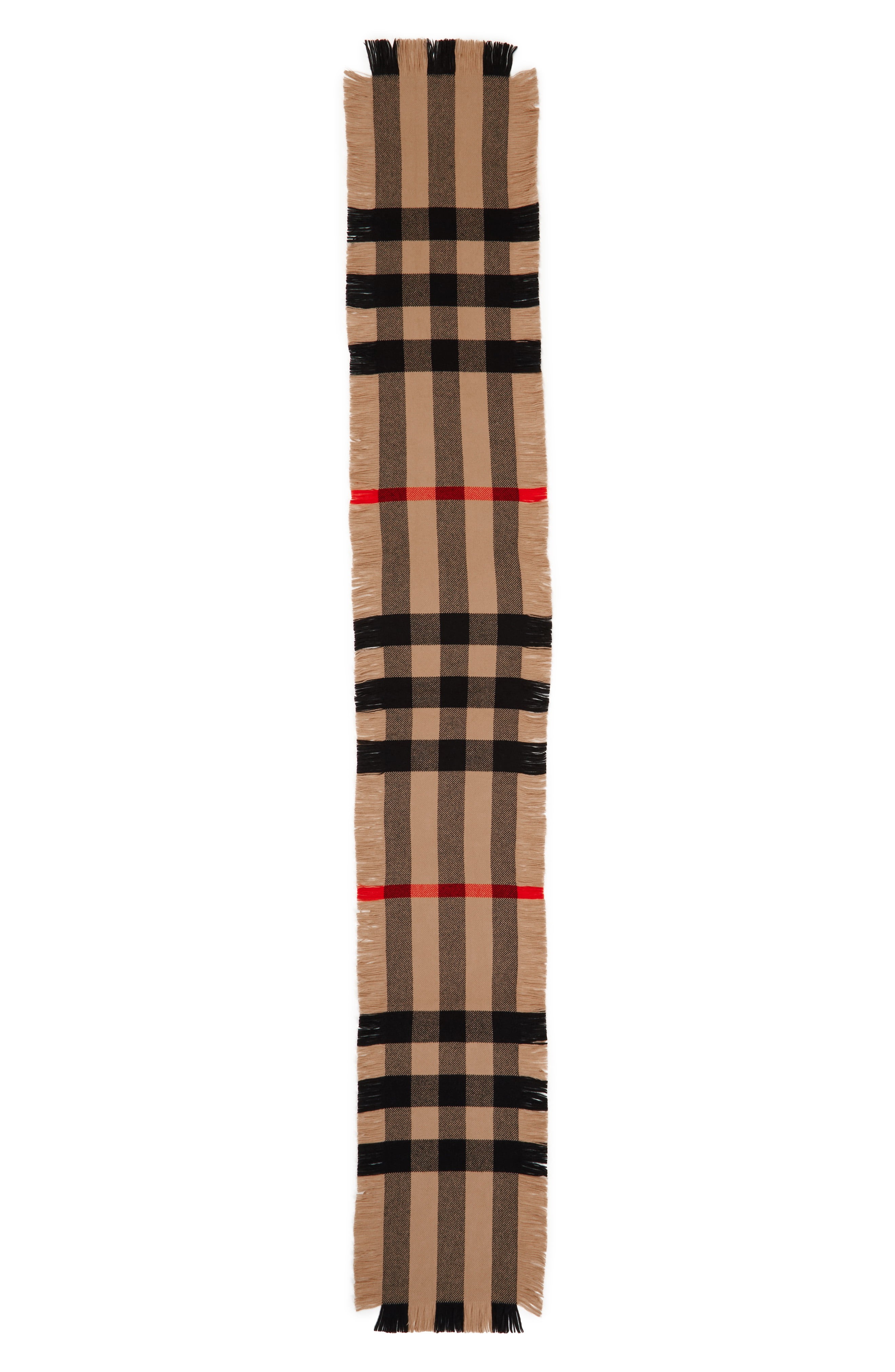 Burberry Half Mega Fashion Wool Fringe Scarf | Nordstrom