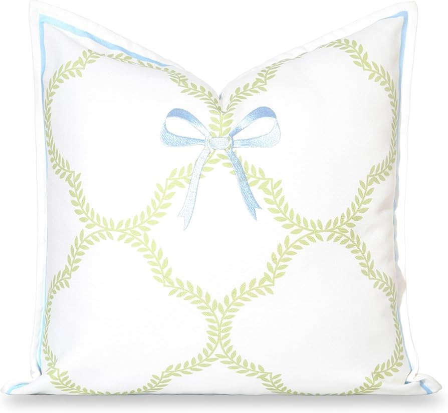 Hofdeco Premium Coastal Grandmillennial Patio Indoor Outdoor Throw Pillow Cover Only, 20"x20" Wat... | Amazon (US)