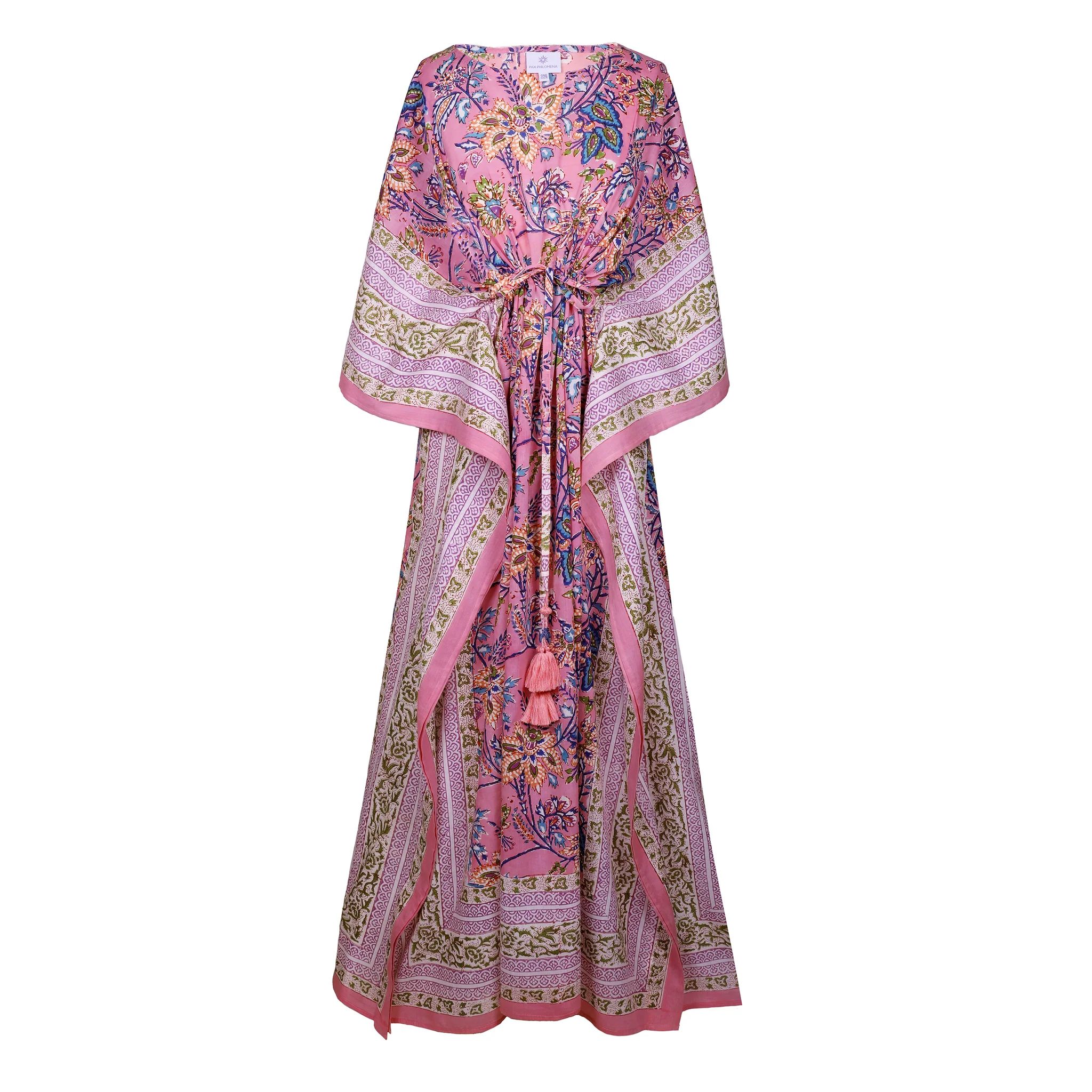 Rosa Tropicale Maxi Kaftan Dress | Pax Philomena