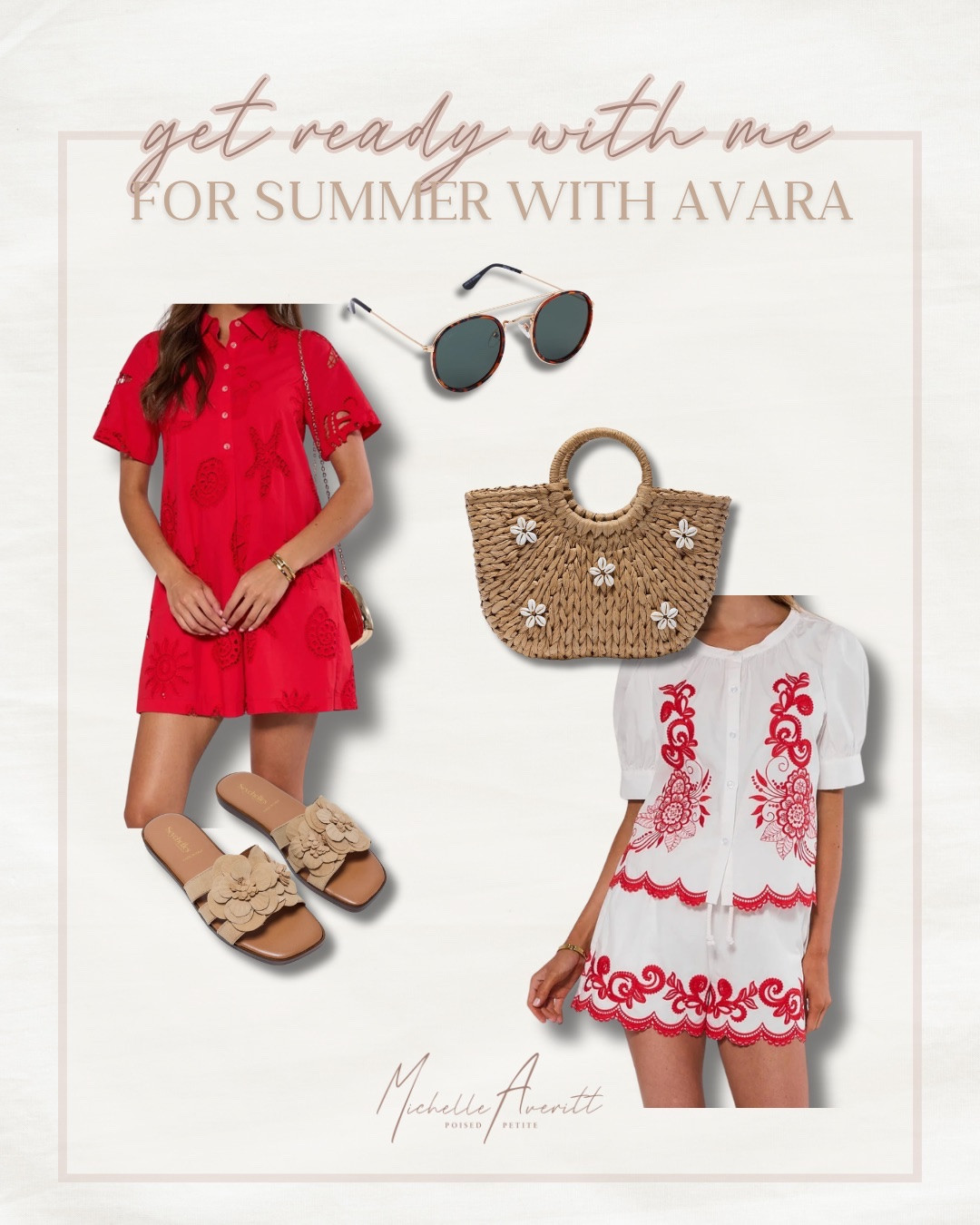 Getting my summer wardrobe ready always has me dreaming about my next getaway, and these new finds from Avara are coming with me! 

I found the cutest matching set and a gorgeous red dress, both perfect for vacation days when you want to feel comfortable, polished, and ready for anything on the itinerary. I also found these stylish sunglasses and a woven tote that pair effortlessly with all of my summer looks. These are the kinds of accessories that make every outfit feel a little more put together while still keeping things easy and relaxed!

Summer style, petite style, vacation outfit idea

#LTKSeasonal #LTKPetite #LTKgrwm