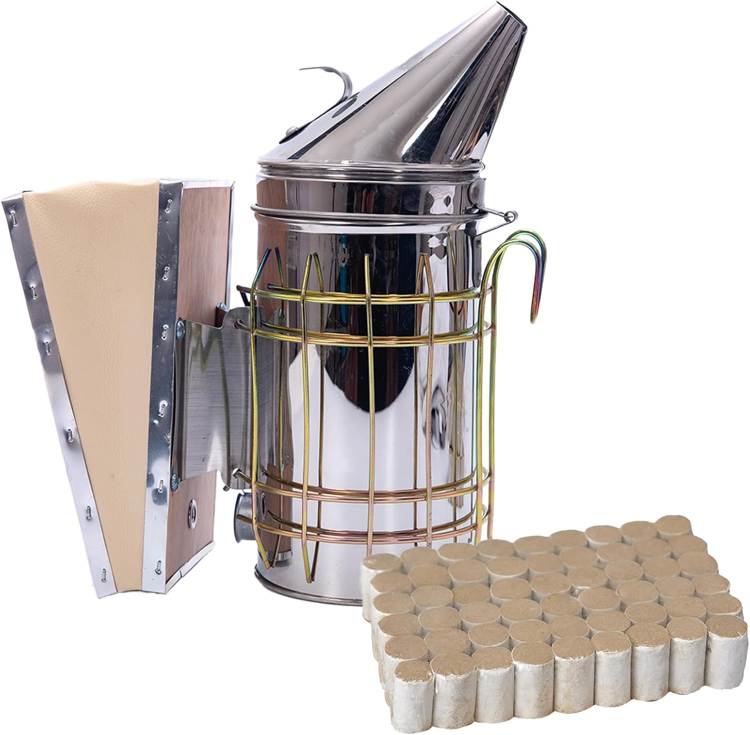 Bee Hive Smoker Kit – Stainless Steel Smoker with Heat Shield, Practical Beekeeping Supplies for Beginners & Professionals | Amazon (US)