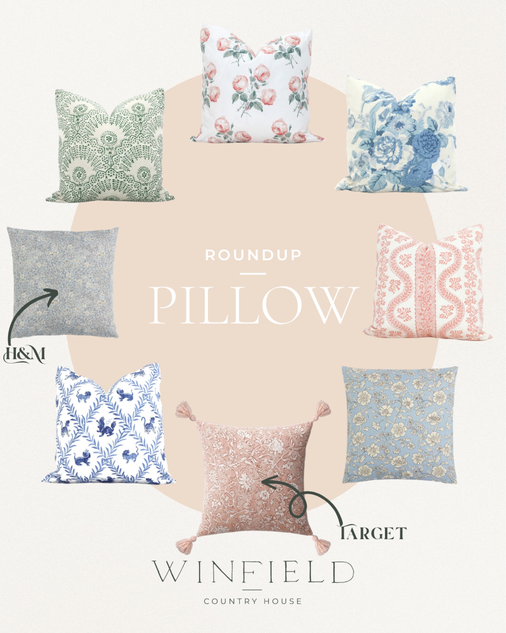 Pretty toss pillows for living room or bedroom in florals, blue and white, and chinoiserie. Target and H&M finds look high end alongside designer options. 

#homedecor #pillows #grandmillennial #springdecor 

#LTKhome #LTKfamily #LTKSeasonal