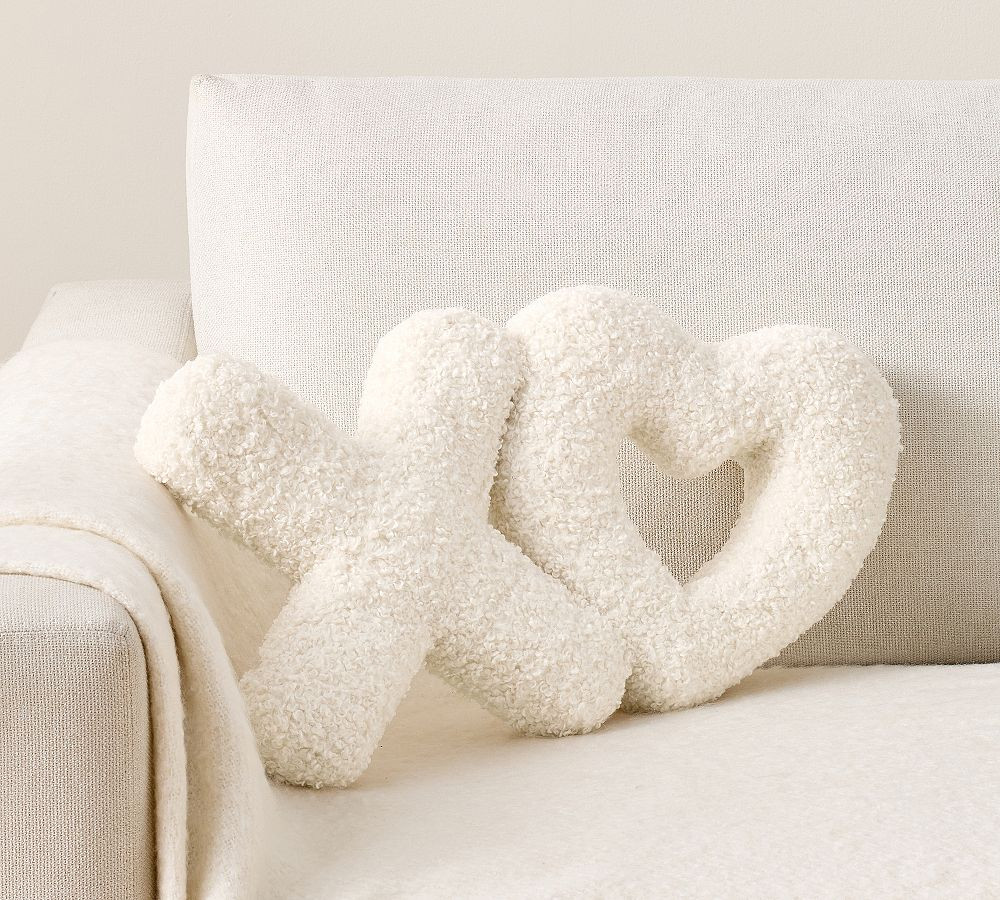 XO Heart Shaped Pillow | Pottery Barn (US)