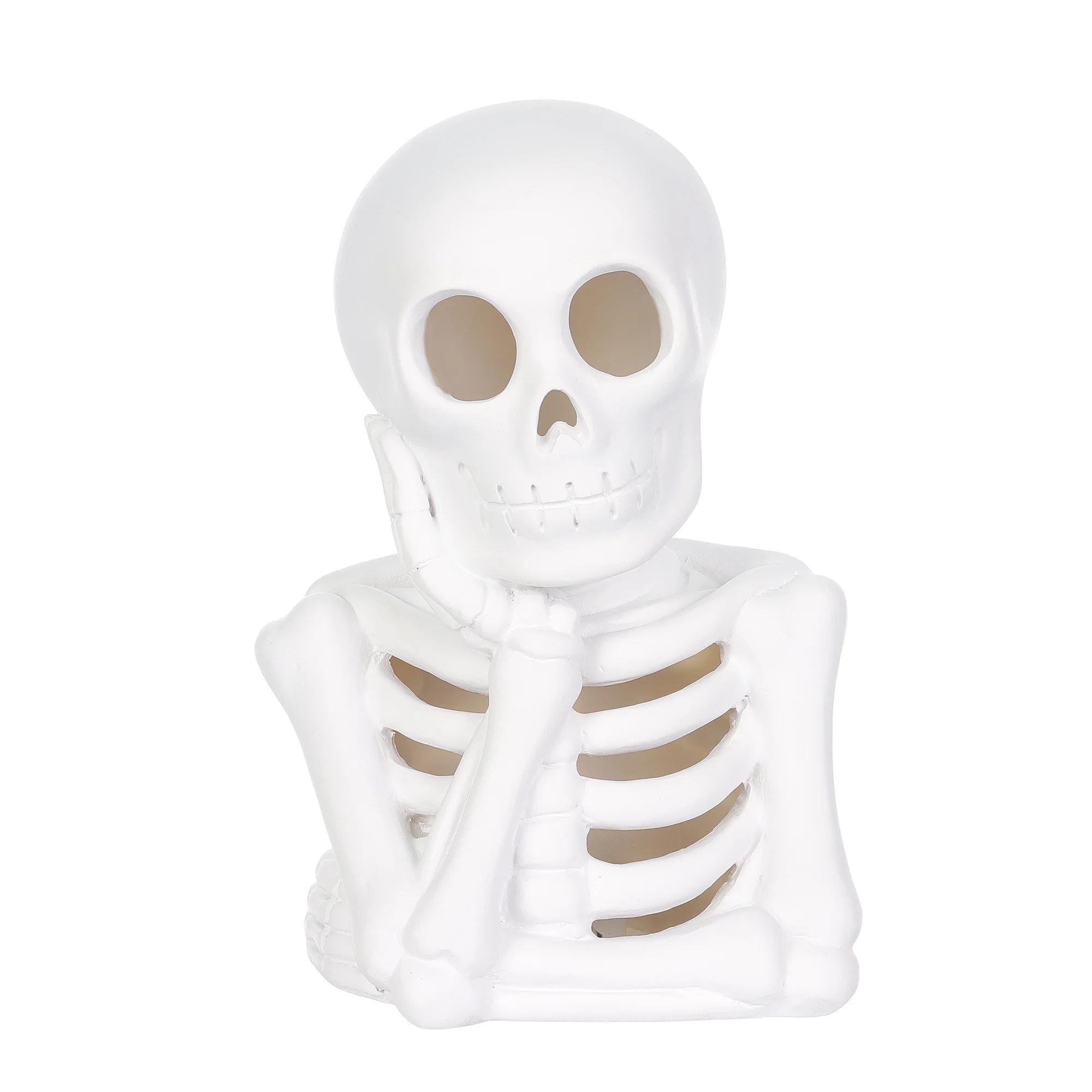 Halloween White Resin LED Skeleton Tabletop Decoration,4.25" X 3.75" X 6" H,by Way to Celebrate | Walmart (US)