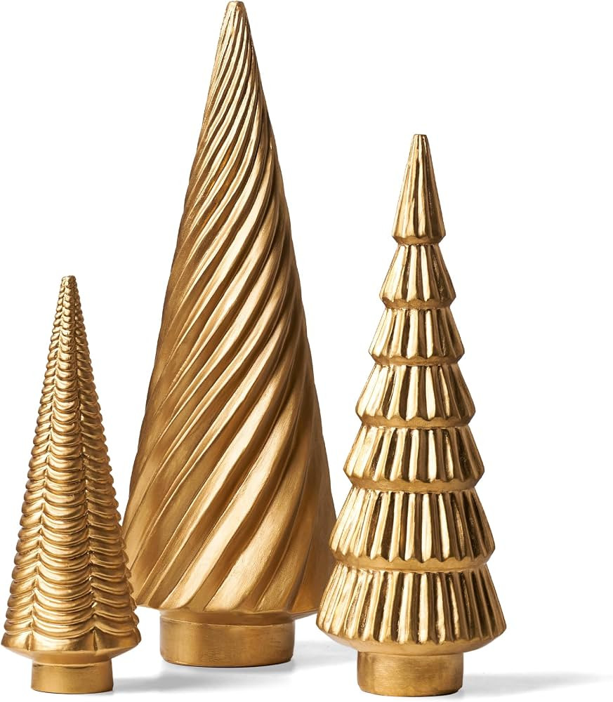 Spiral Resin Christmas Tree Decorations, 3 PCS Tabletop Small Christmas Tree for Desk Decor, Smal... | Amazon (US)