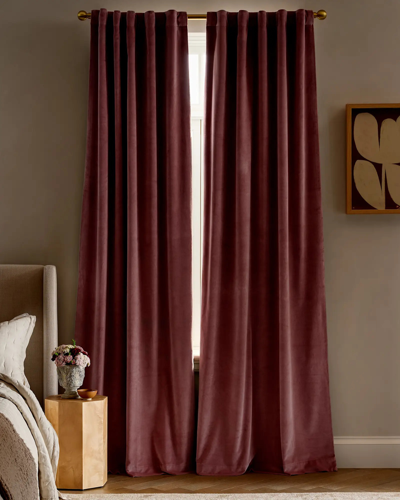 Cotton Velvet Room Darkening Curtain | Quince