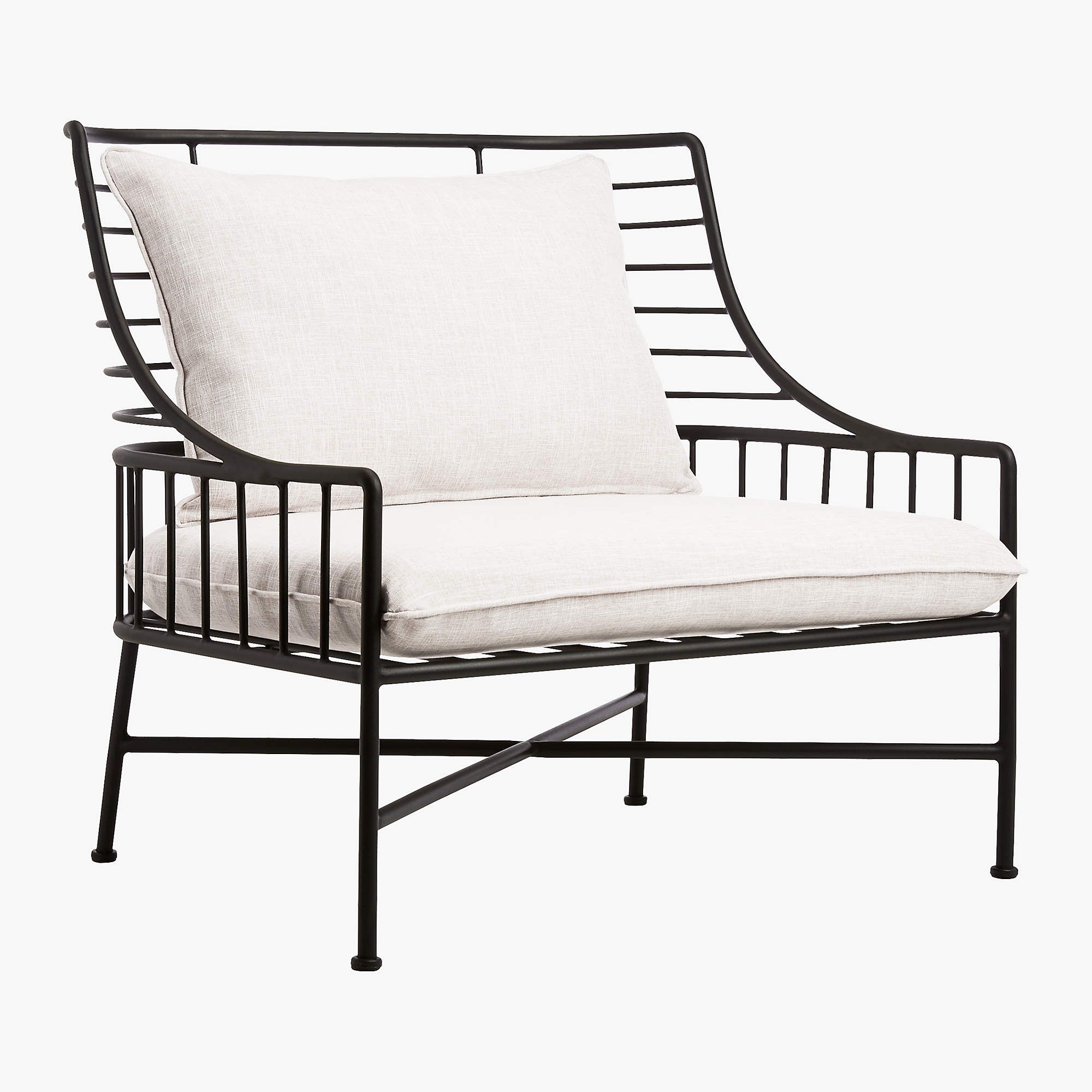 Breton White Metal Outdoor Patio Chair + Reviews | CB2 | CB2