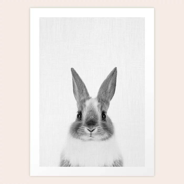 Bunny Art Print by Tai Prints - X-LARGE | Society6